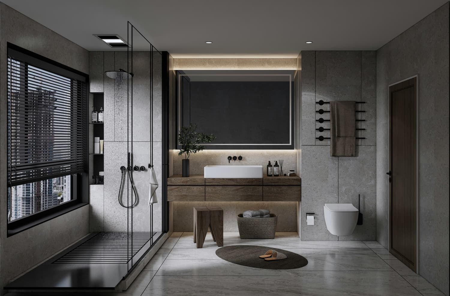 Elegant hotel bathroom